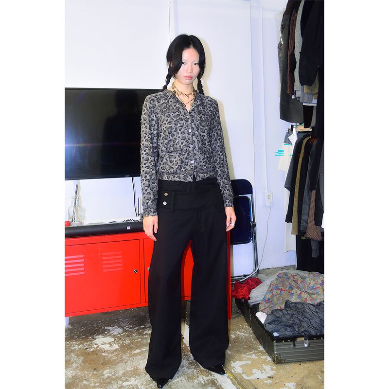 DOUBLE-WAIST TAILORED TROUSERS