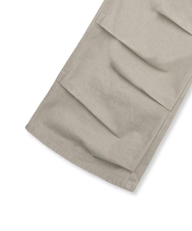 Washed Multi-Pocket Semi-Flare Pants - Light Gray