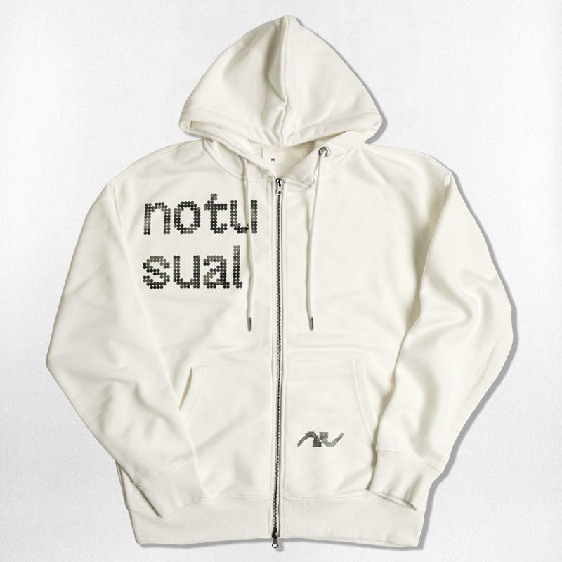 NOTUSUAL（ノットユージュアル）の「Camo Font Logo 2way Zip-Up Hoodie - 4COLOR（Tops）」