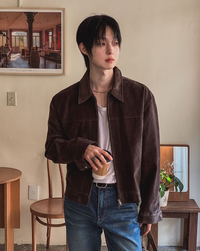 Salton Velvet Suede Zip Crop Blouson