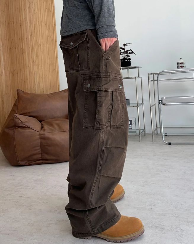 Hedin Unbalance Button Cargo Pants