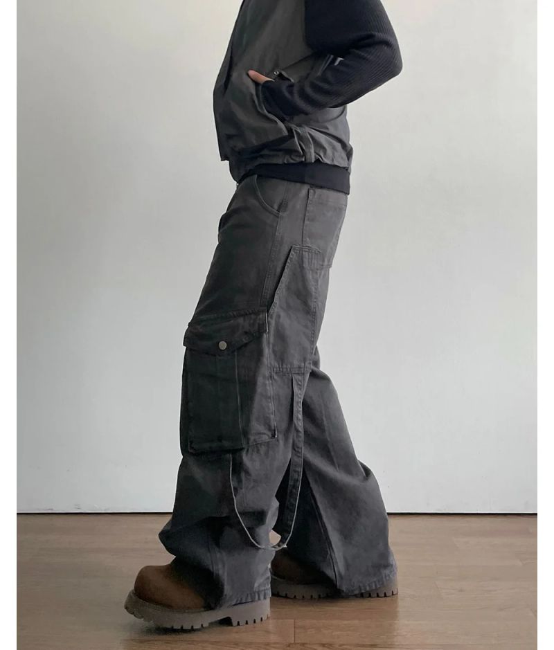 ストラップ ウォッシュド カーゴ パンツ