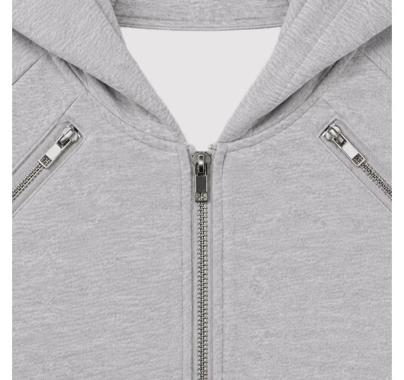 Motor Crop Hood Zip-up