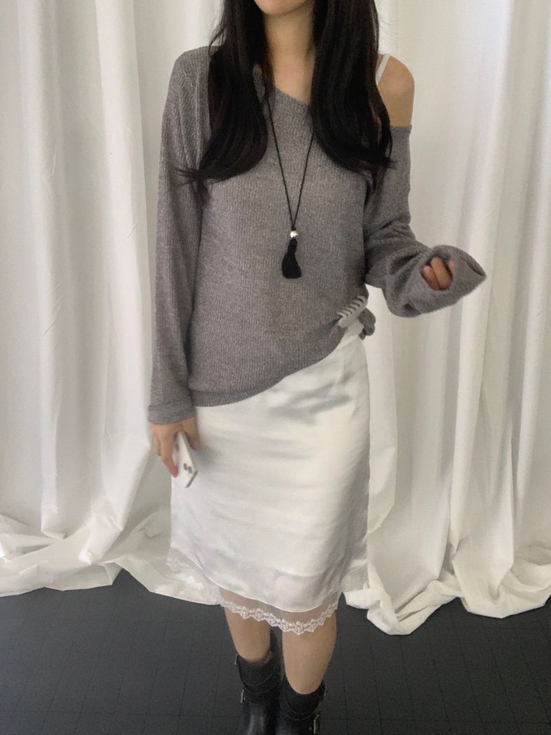 リレア ロングスリーブ メッシュ ニット​