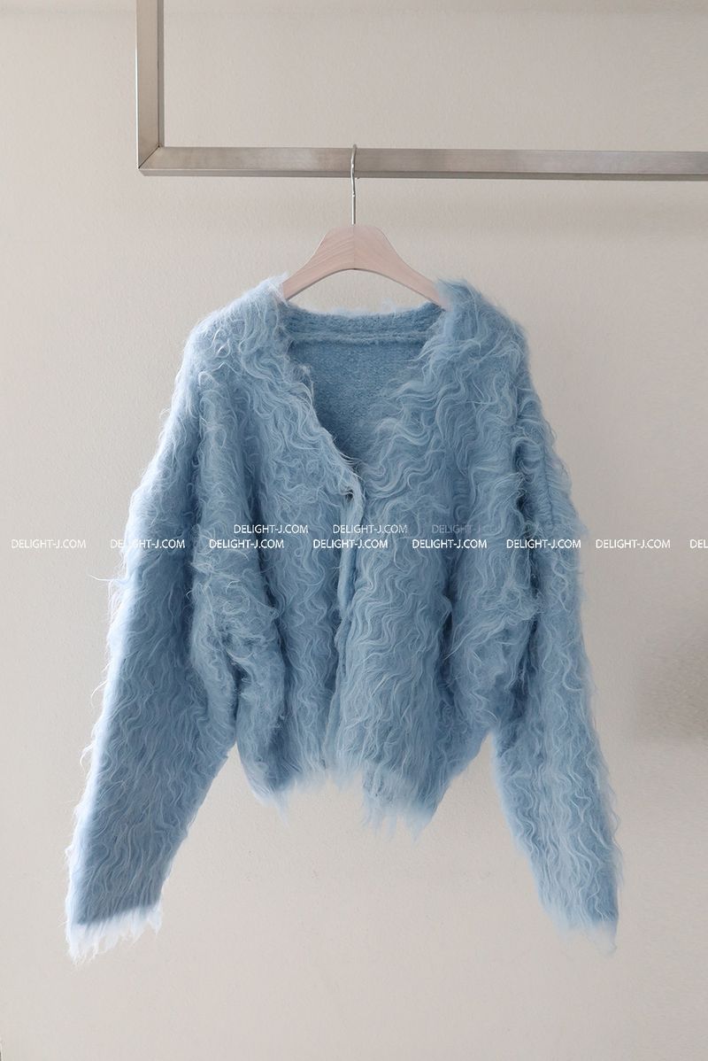 Poodle Sherpa Oversized Fur Cardigan