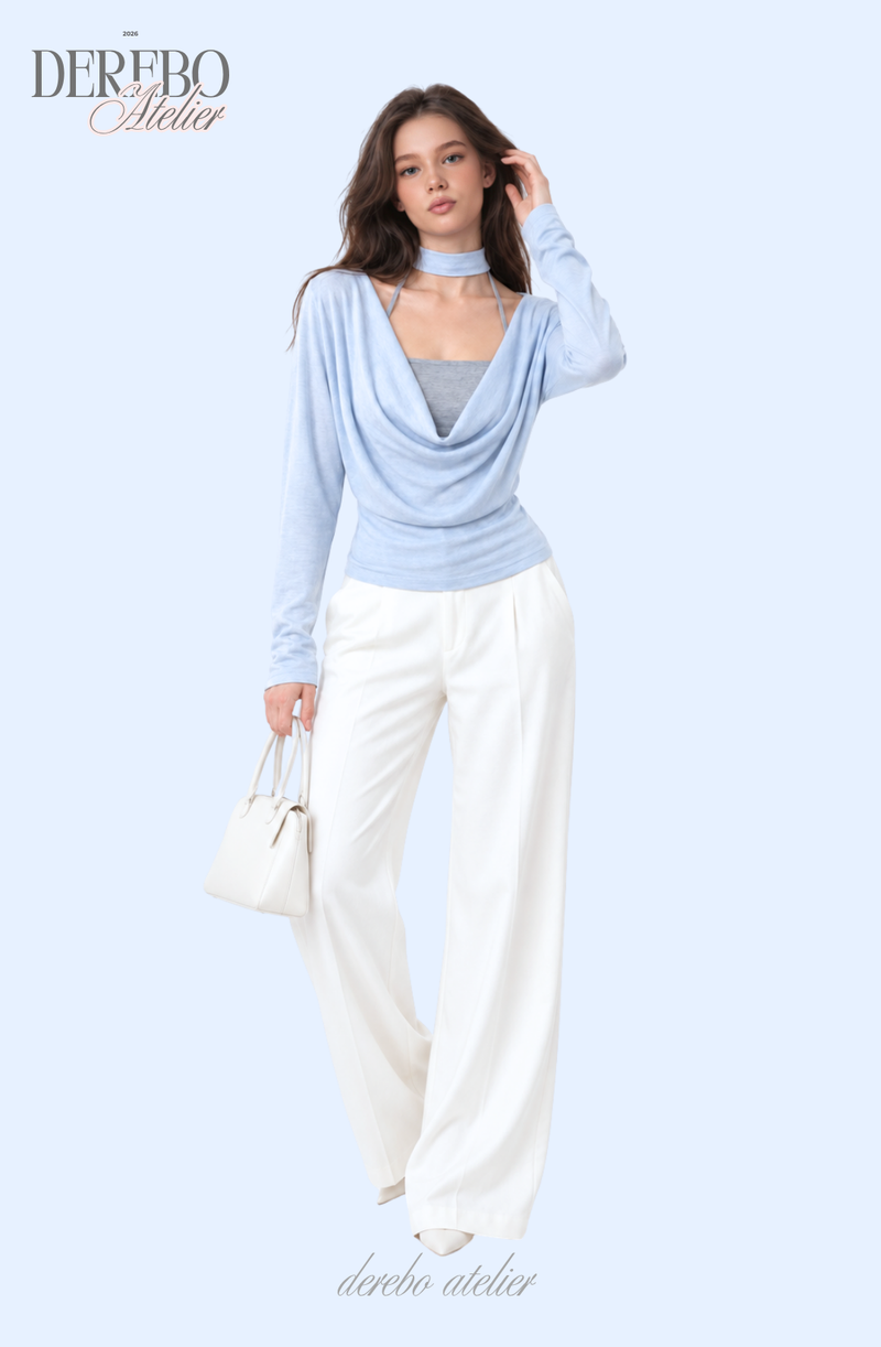 Sky Flow Choker Layered Top