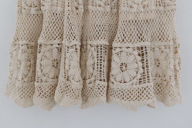 BOHEMIAN KNITWORK LONG SKIRT