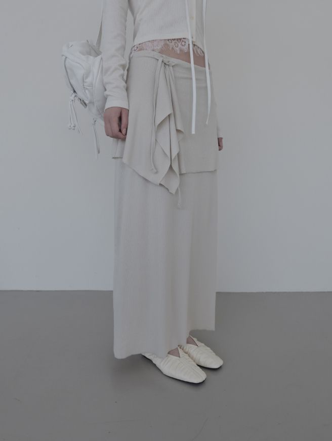 Ed Flare Layered Long Skirt
