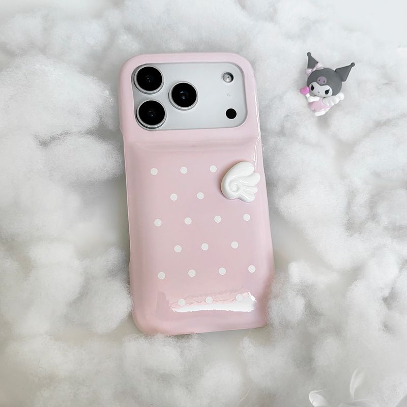 leromarin（ルロマリン）の「[MADE] pink wings pastel dots case（Smartphone Accessories）」