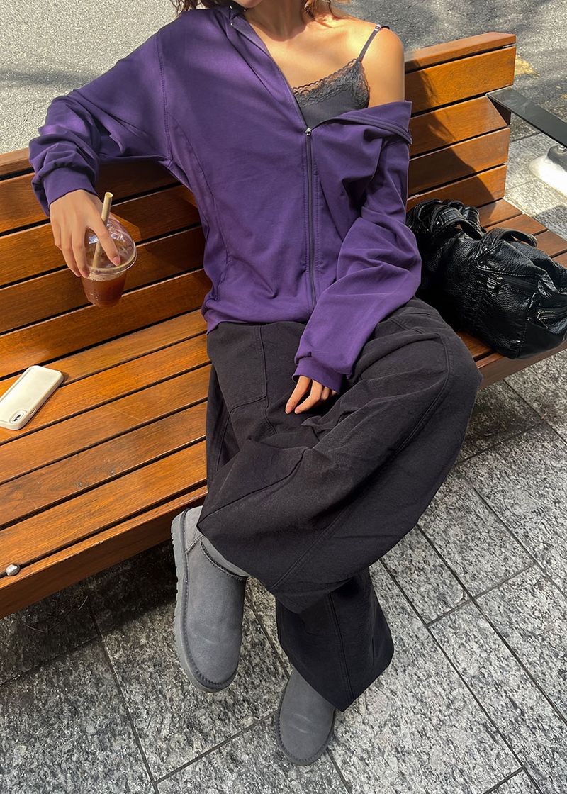 SLEEK HOOD ZIP-UP (3color)