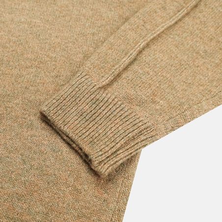 Daol Line Washable Semi-Crop Round Knit