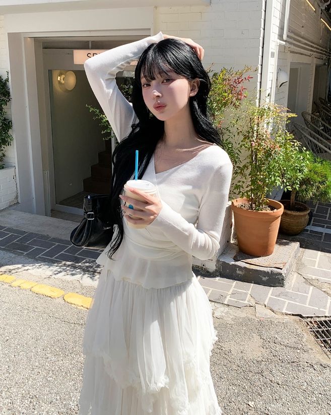 Ander Shirred Flare Wrap Knit