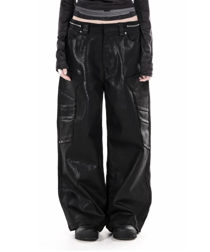 GLOW DENIM WIDE PANTS
