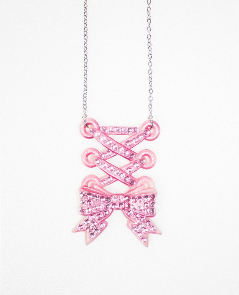 Eyelet Lace-up Necklace