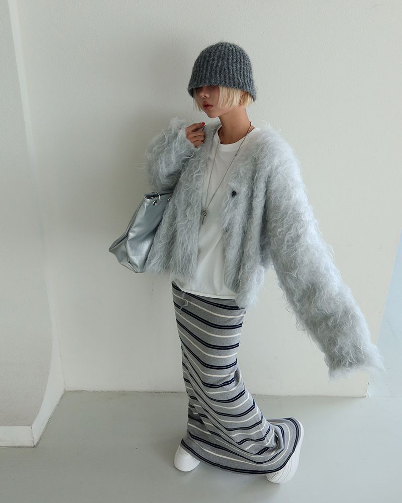 Poodle Sherpa Oversized Fur Cardigan