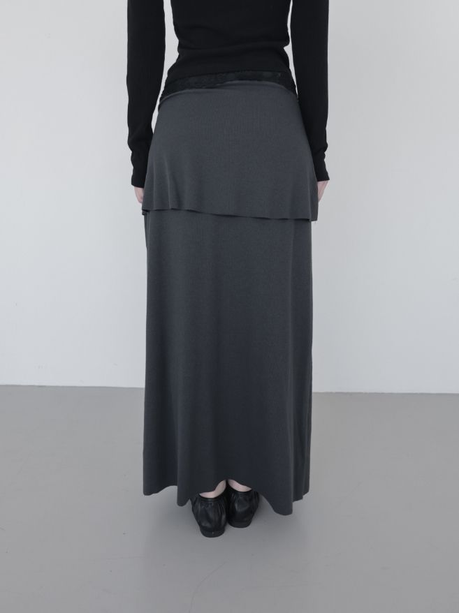 Ed Flare Layered Long Skirt