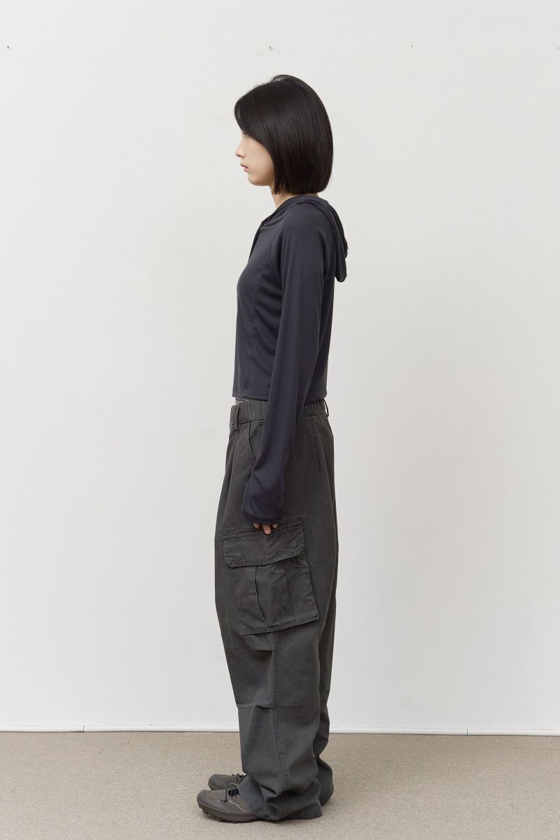 (W) ロジュ フーデッド トップ