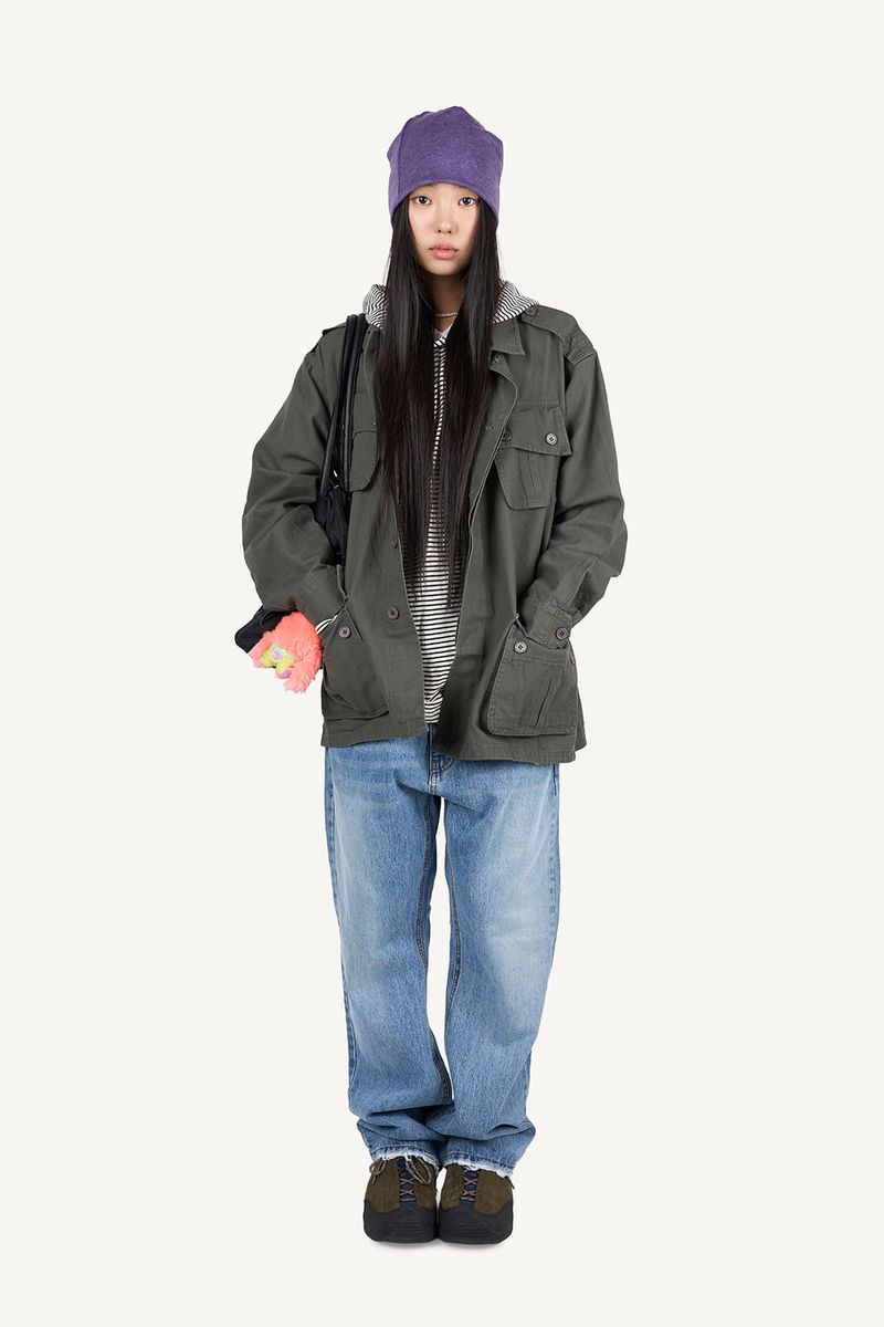 Washed Military Field Jacket