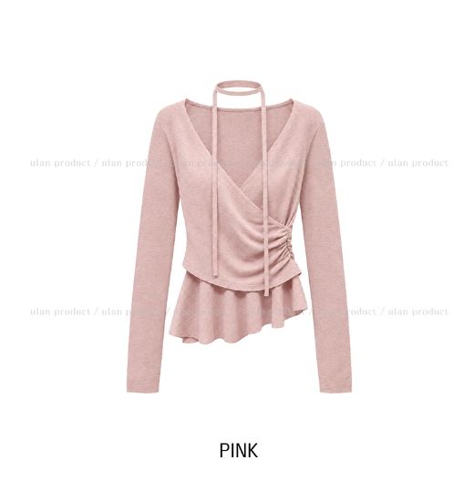 Ander Shirred Flare Wrap Knit