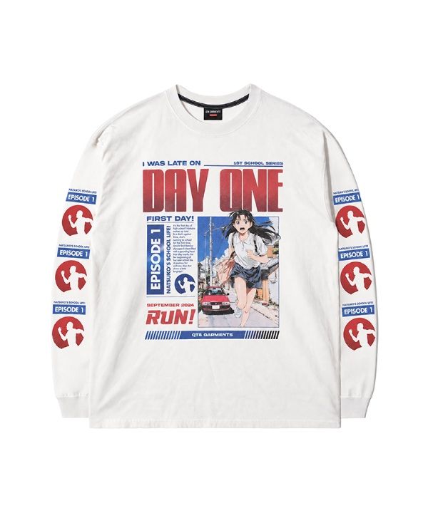 QT8 GARMENTS(キューティーエイトガーメント)の「MF Day-1 Washed Long Sleeve (Ivory)(Tops)」