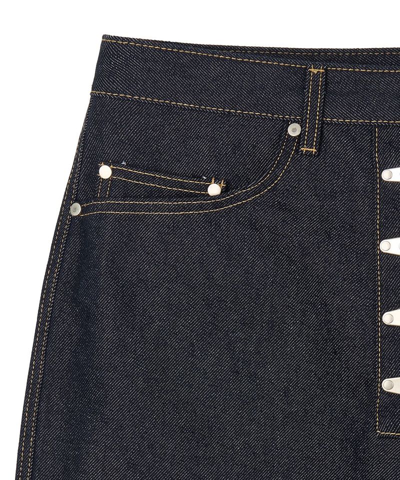 Shinchiback Fireman Curved Denim Pants - Indigo