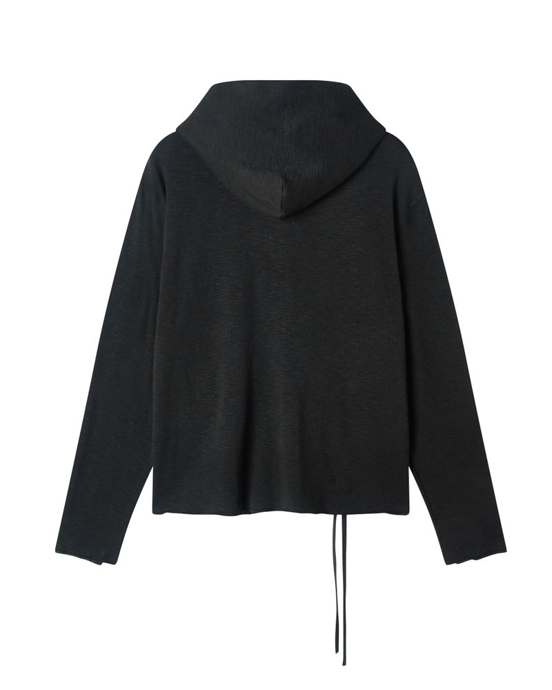 LIGHT HOODIE ZIPUP BLACK