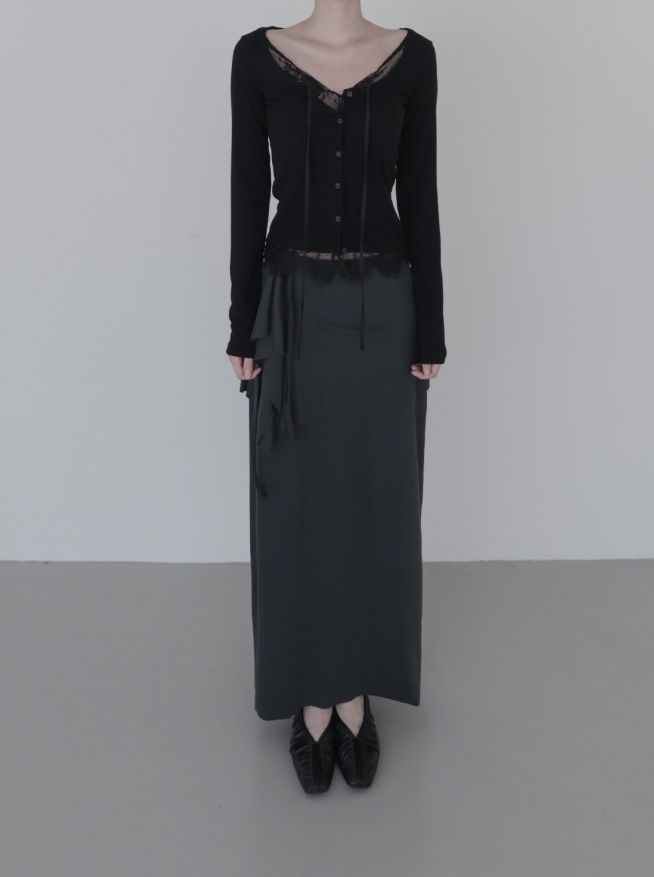 Ed Flare Layered Long Skirt