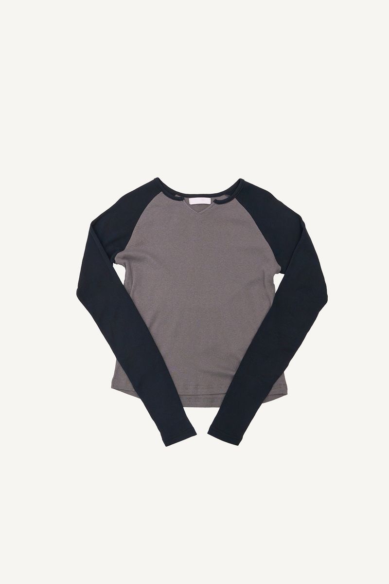 Peach Raglan Slim Long Sleeve