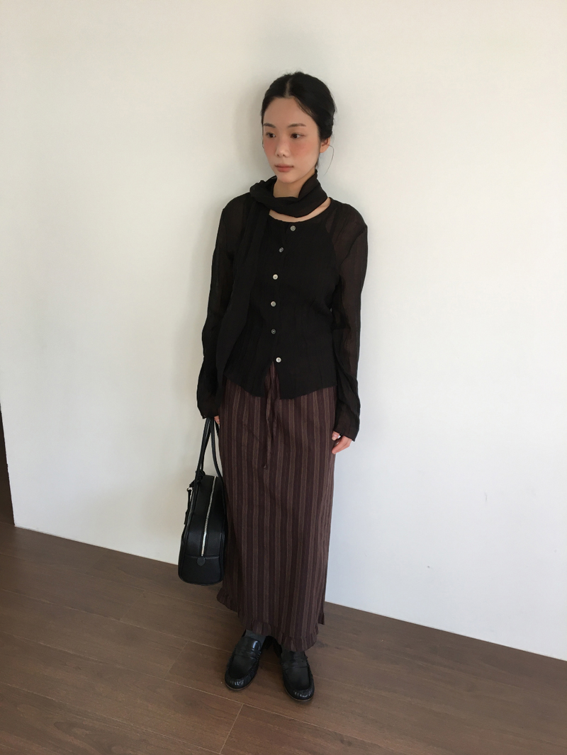 Cher frill long skirt (2color)