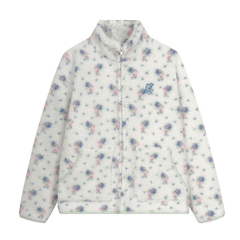 Cozy&Kitsch（コージーアンドキッチ）の「フローラル パターン フリース ジップアップ ジャケット（ジャケット/アウター）」