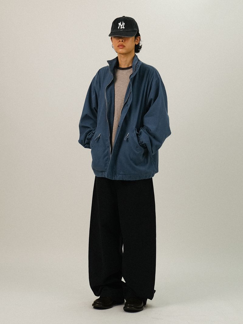 EA High-Neck Washed String Short Field Jacket