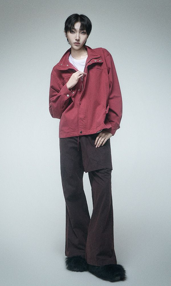 Drapoed Field Jacket Washed Red
