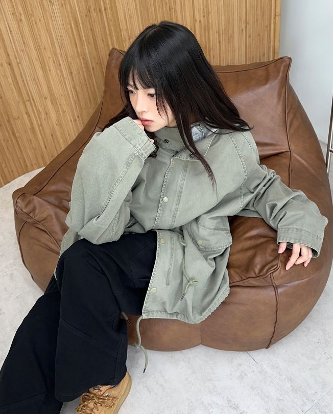 Lawn Washed Pigment Field Jacket