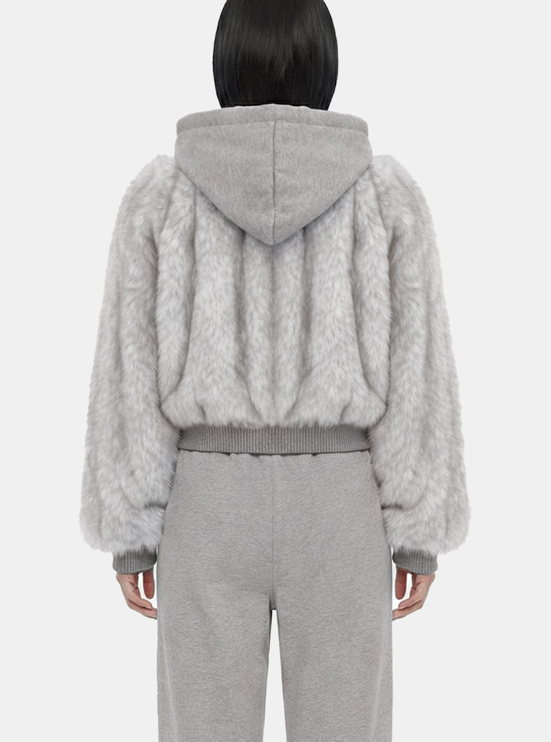 Serin Soft Fur Hood Zip-Up