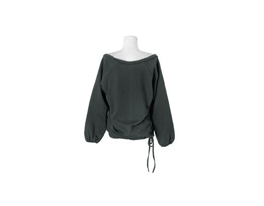 Tyron Round Off-Shoulder Strap Sweatshirt