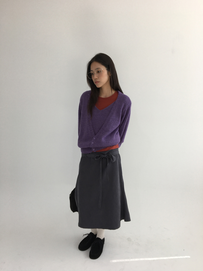 Tot Double V-Button Knit (4color)