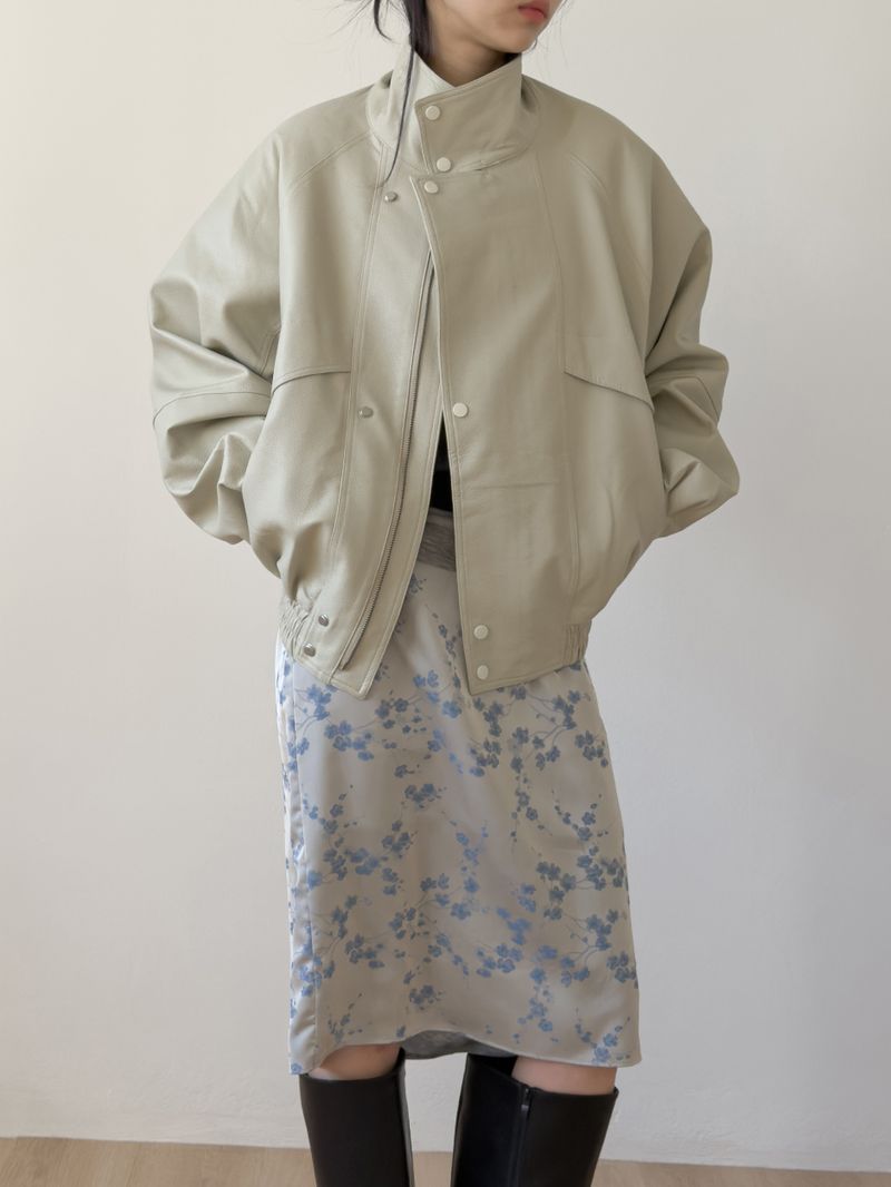 Lehman Leather Over Fit Blouson Jumper
