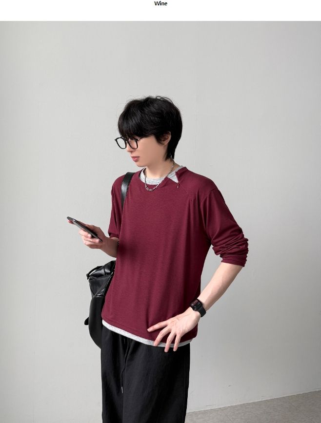 YOURNUS（ユアナス）の「Frieze Layered Long Sleeve（Tops）」