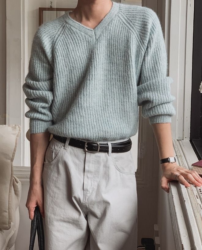 Claire V-neck Mohair Knit