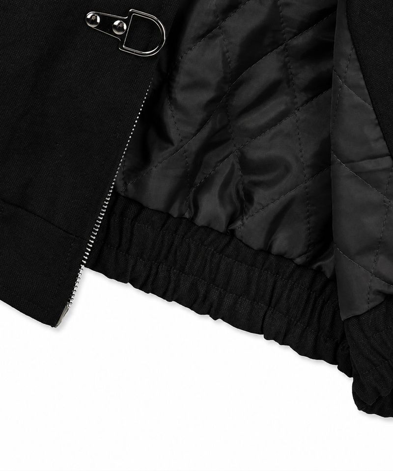Fireman Buckle Crop Jacket - Black