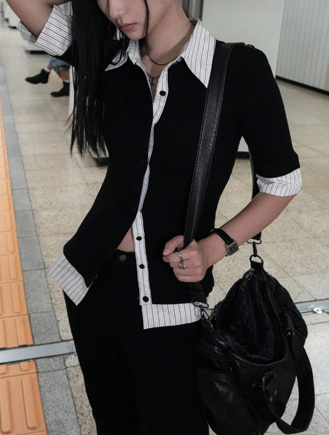 26FW★ ARC STRIPE LAYER SHIRT