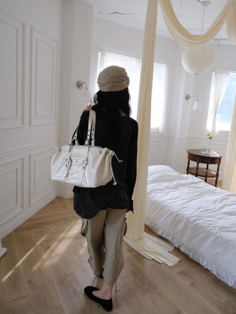 casual leather 2way bag
