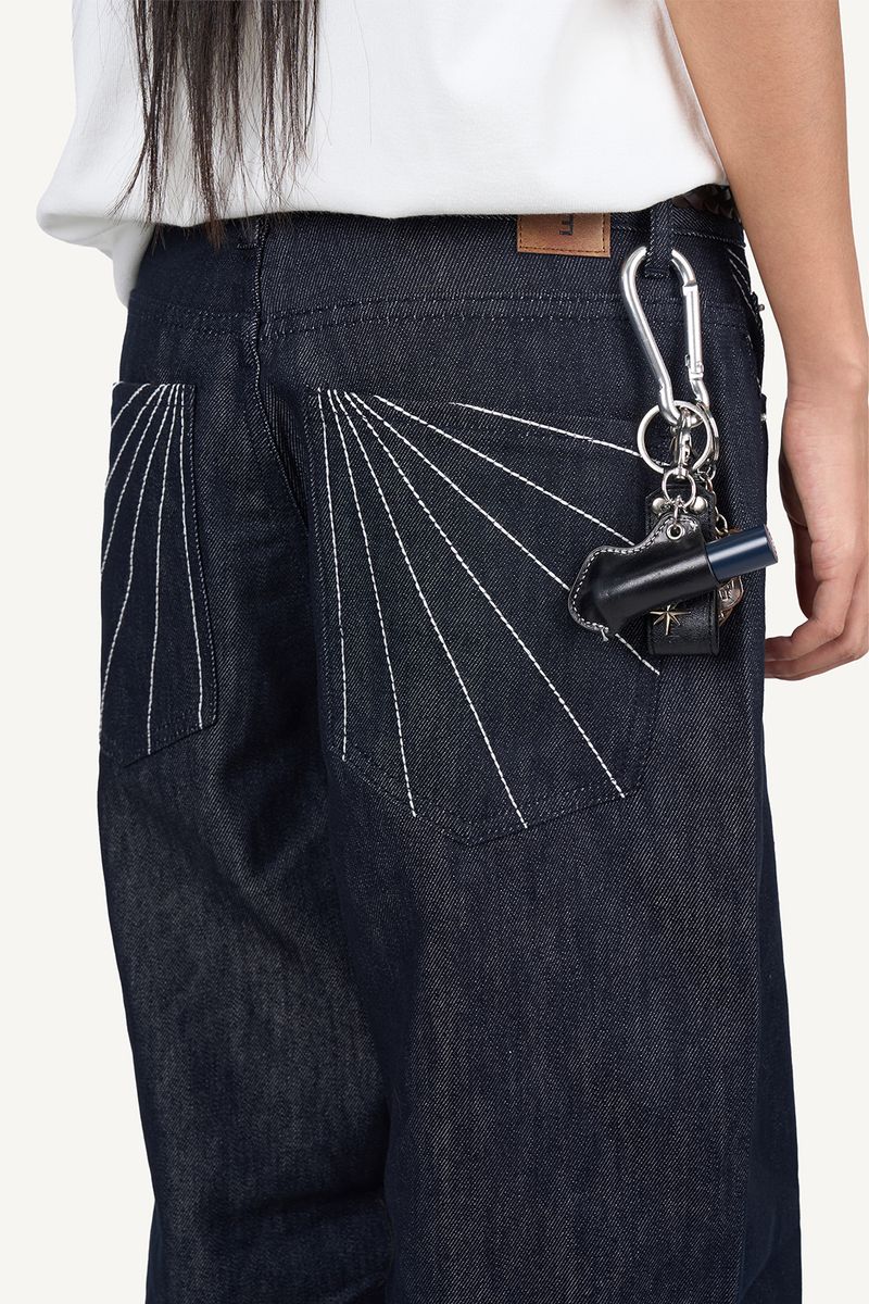Net Barrel Denim Pants