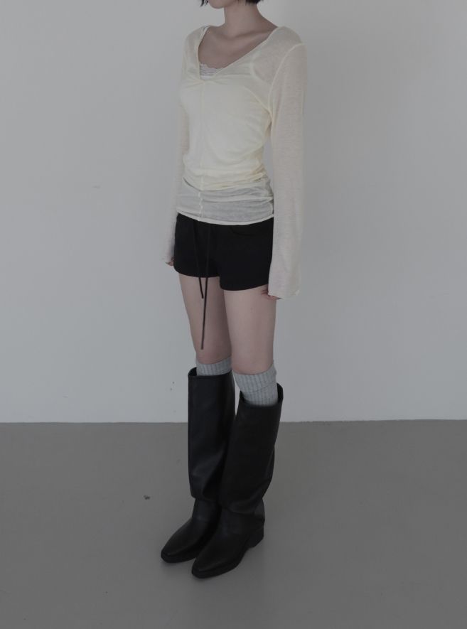 Nuel Twisted Long Sleeve Tee