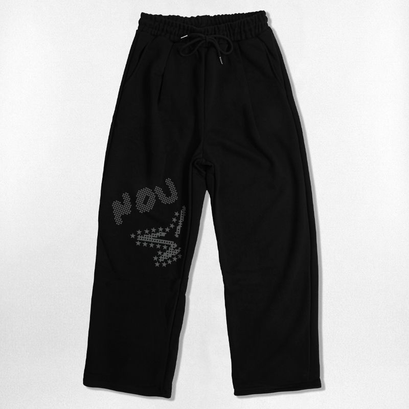 NOTUSUAL（ノットユージュアル）の「チェッカーフォントシンボルワンタックワイドパンツ - 2カラー（パンツ）」