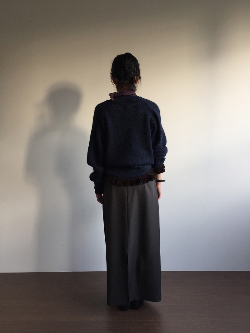 Dart maxi long skirt (2color)