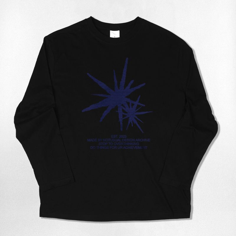 NOTUSUAL（ノットユージュアル）の「Blue Over Long Sleeve T-Shirts - 2COLOR（Tops）」