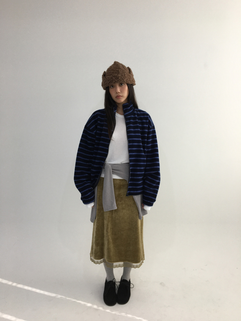 DUGGY(ダギー)の「ヒッポストライプフリースジップアップ (3color)(ジャケット/アウター)」