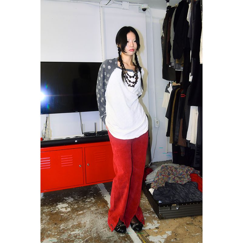BUTTON-CUFF CORDUROY TROUSERS