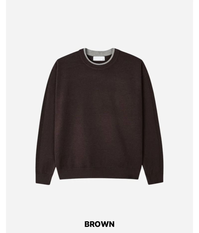 Wheat Layered Cropped Knit